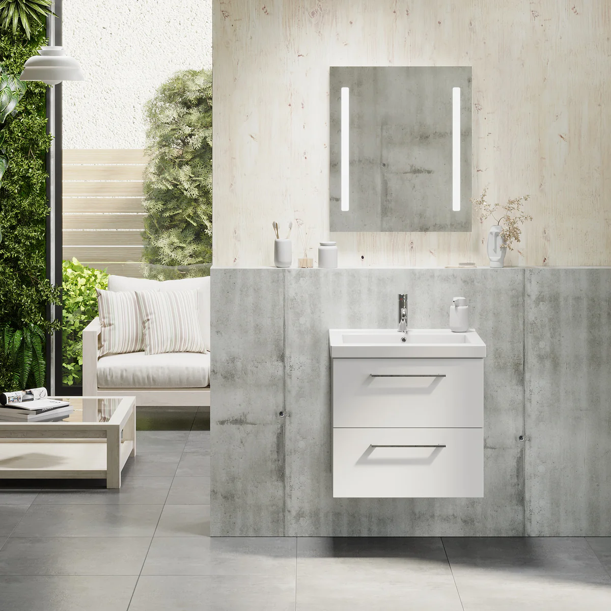 Malvik Bathroom Furniture, matt white