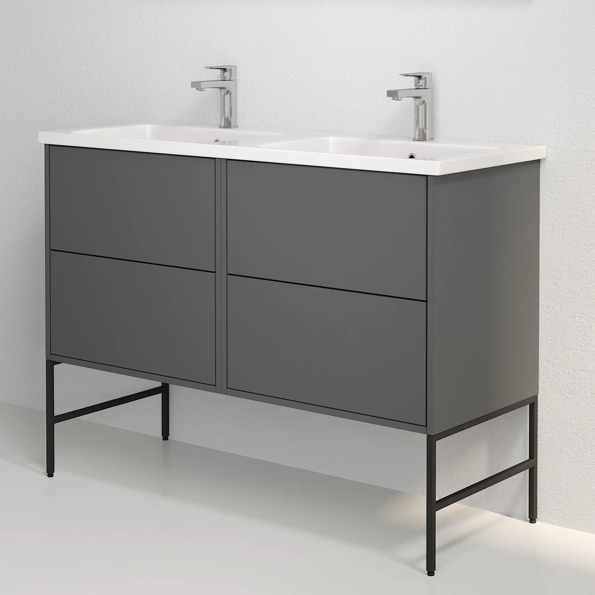 Ben till Falun & Flen handfatsskåp, mattsvart