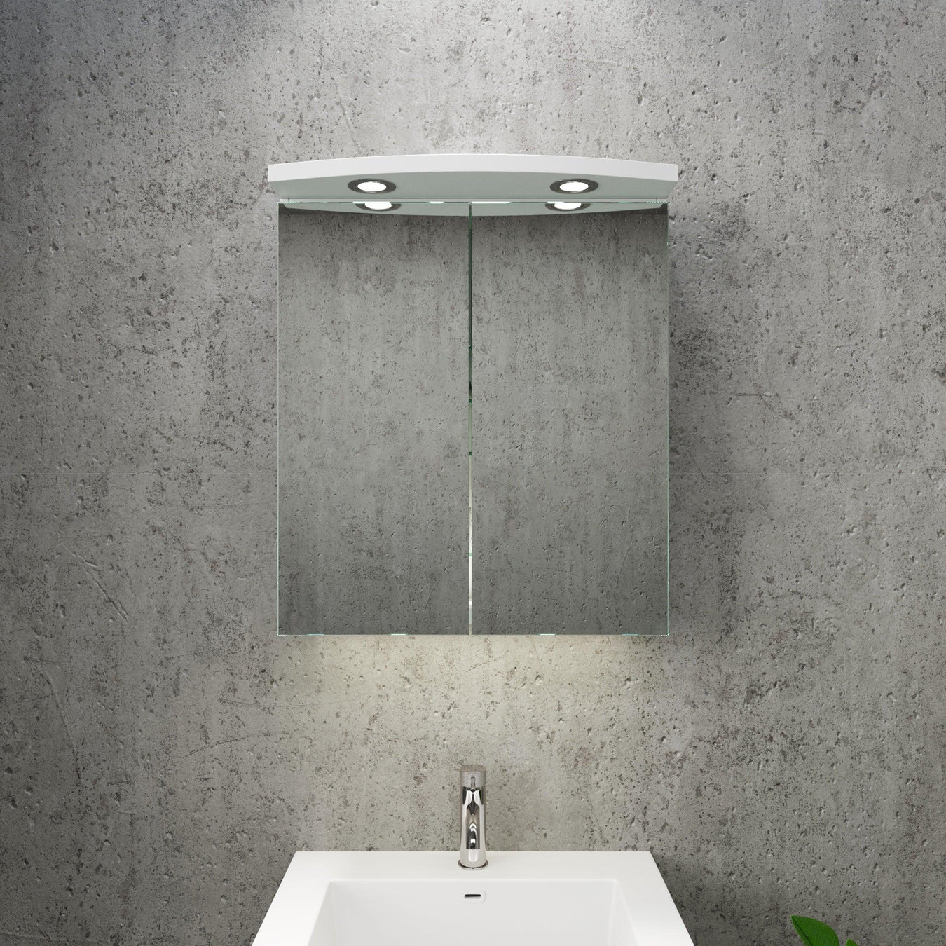 Mirror cabinets with lighting