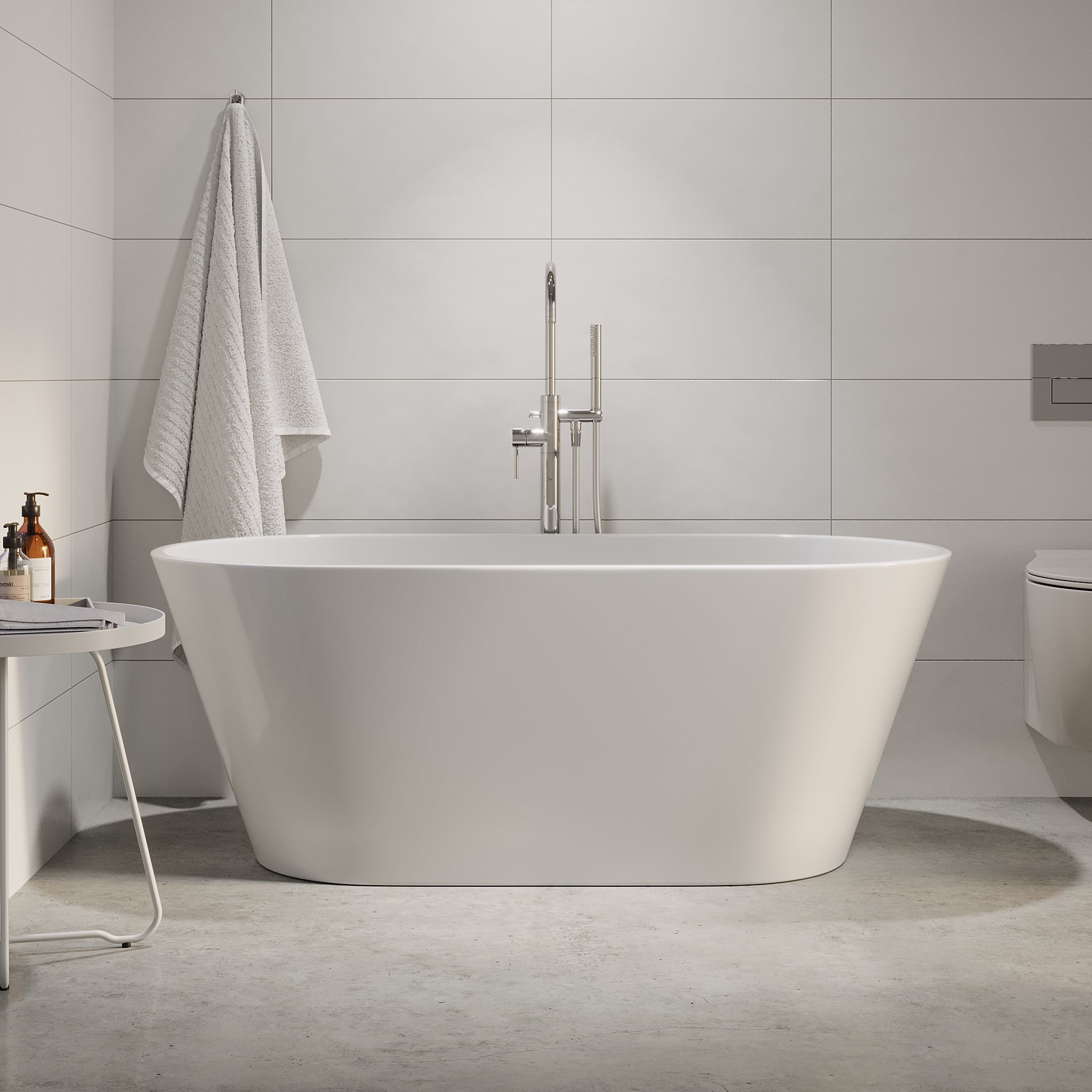 Edison fristående badkar 150 cm