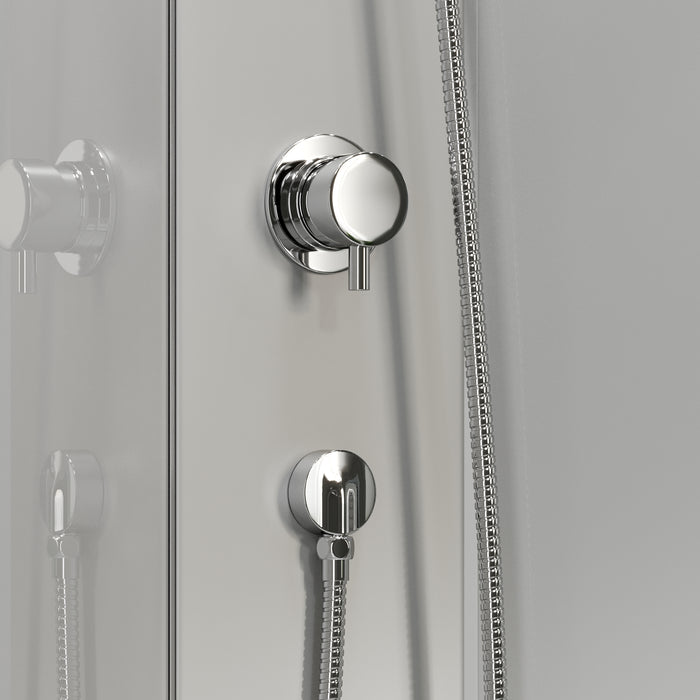 Austin shower cabin with satin profile