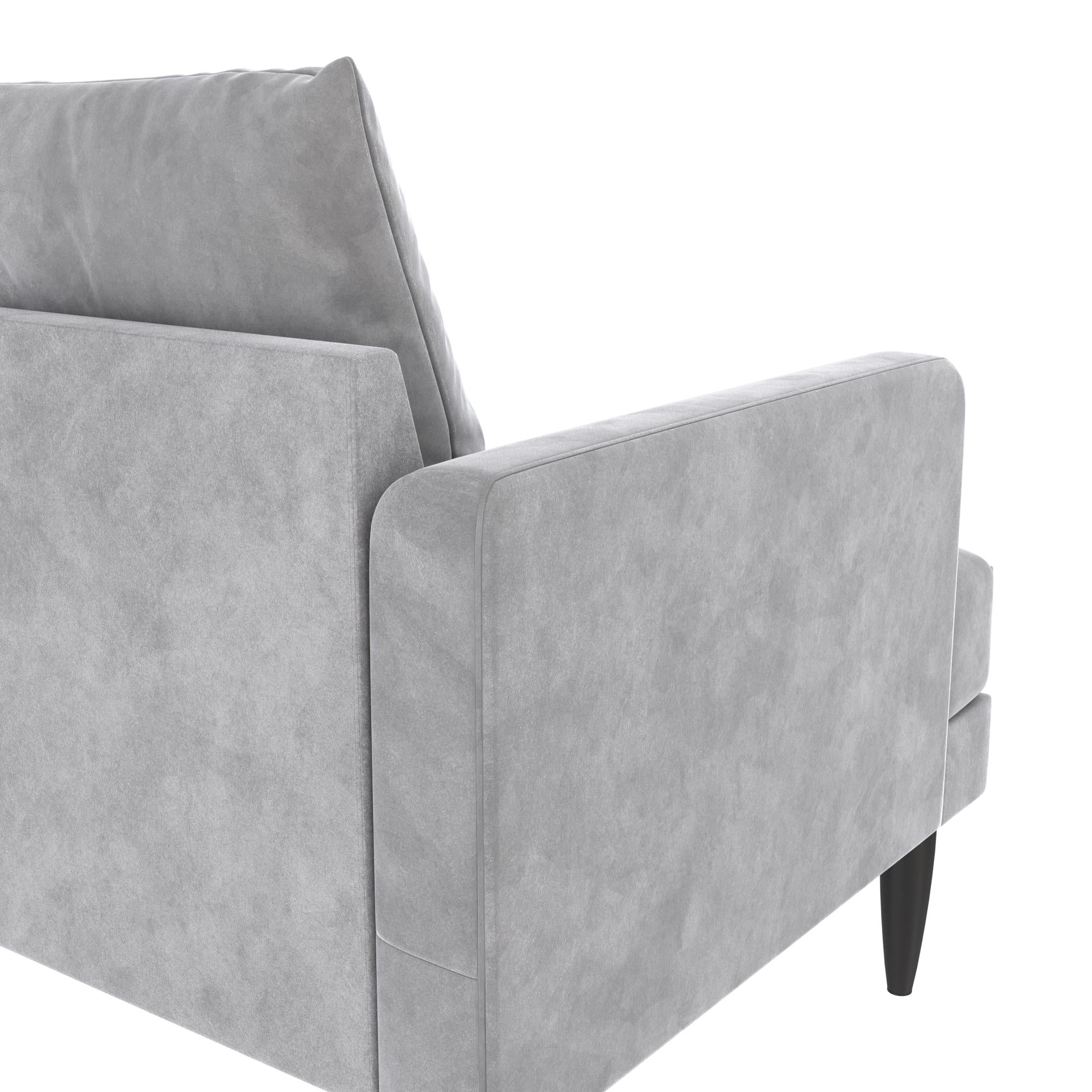 Bailey 3 Seater Sofa, Grey Velvet - MASTERSTORE - 8595677162509 - Sofaer - DA2030359N - 8595677162509