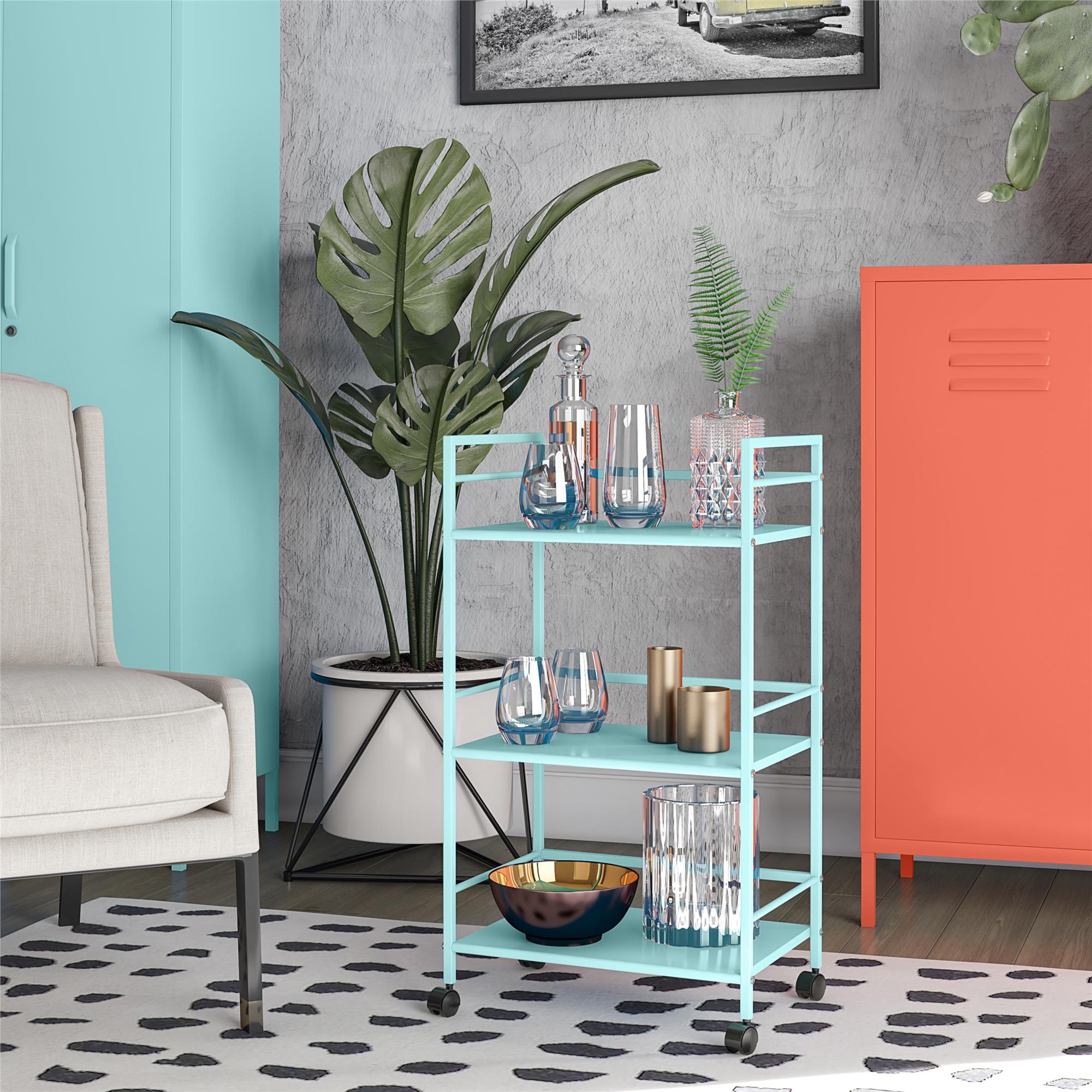 Cache rolling table, mint green