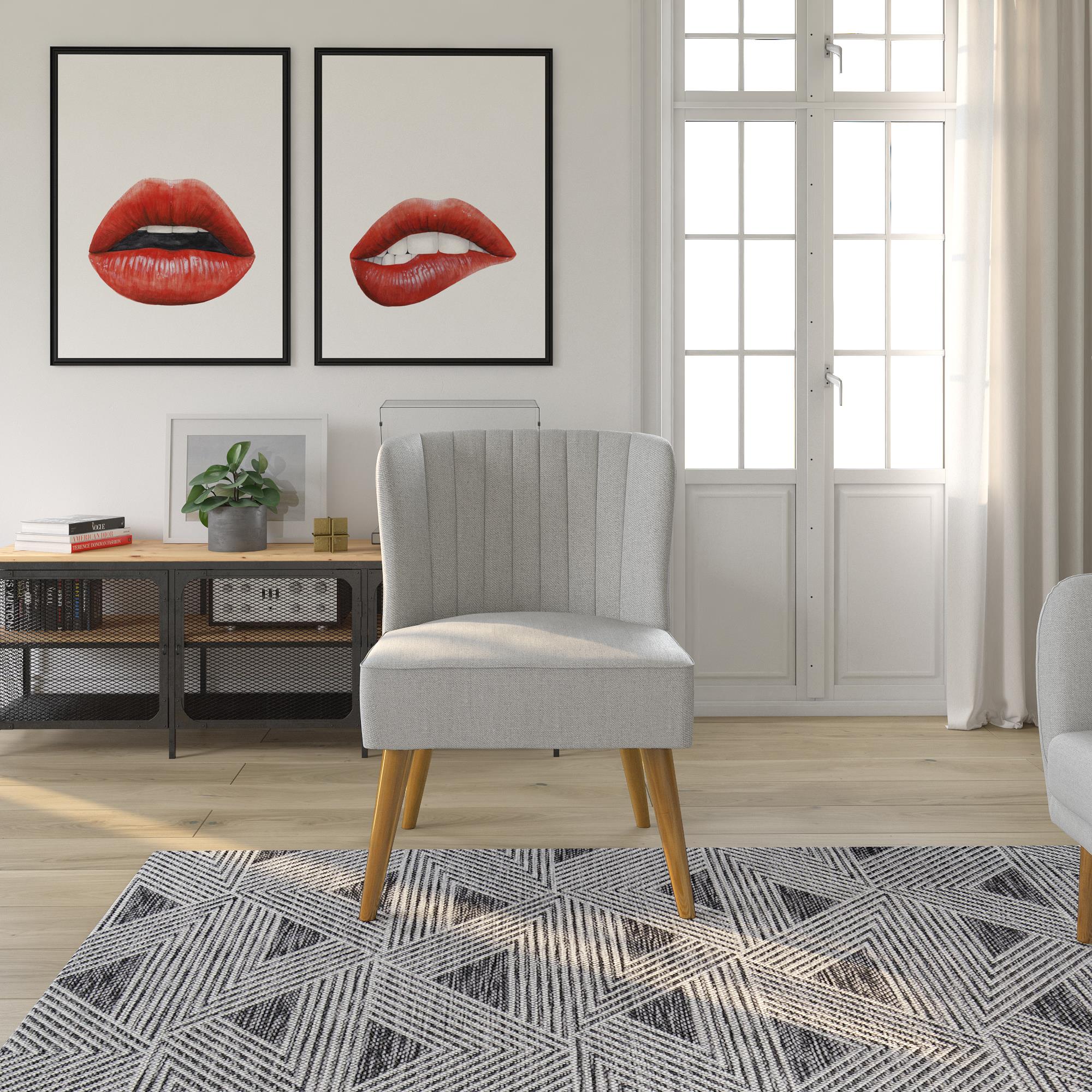 Brittany armchair, light grey