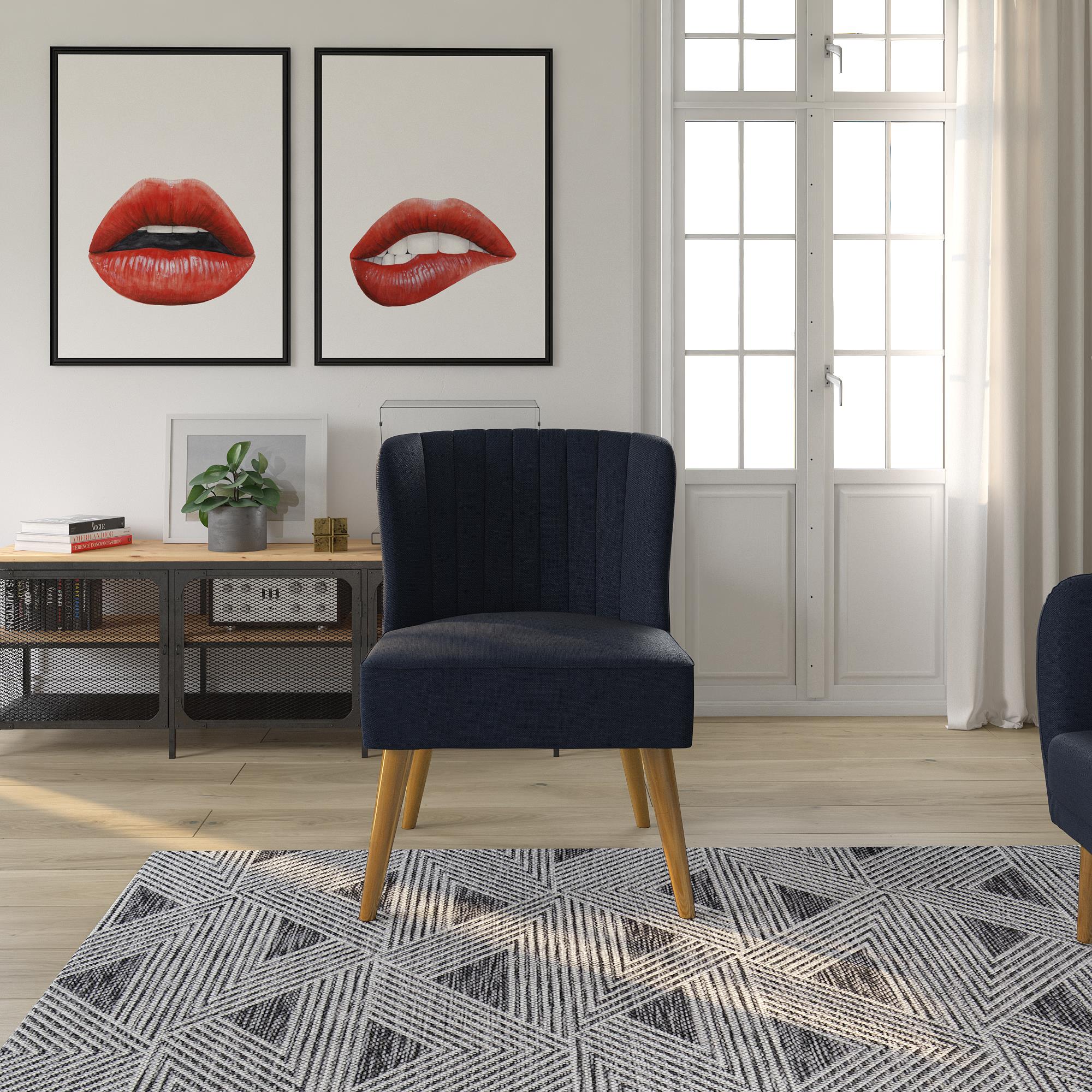 Brittany armchair, blue