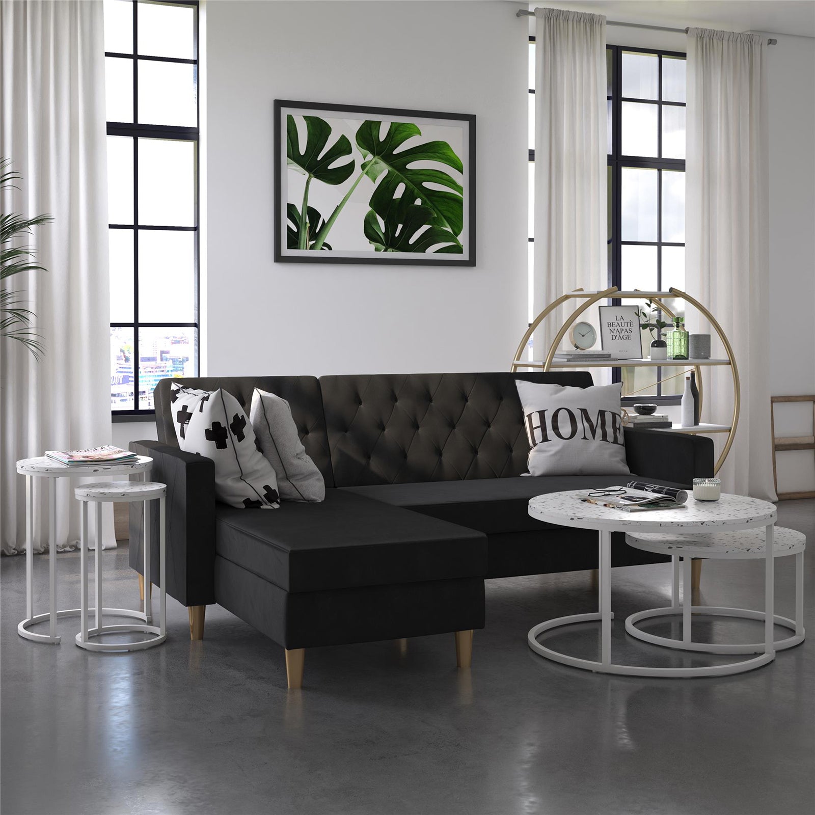 Amelia side table, terrazzo