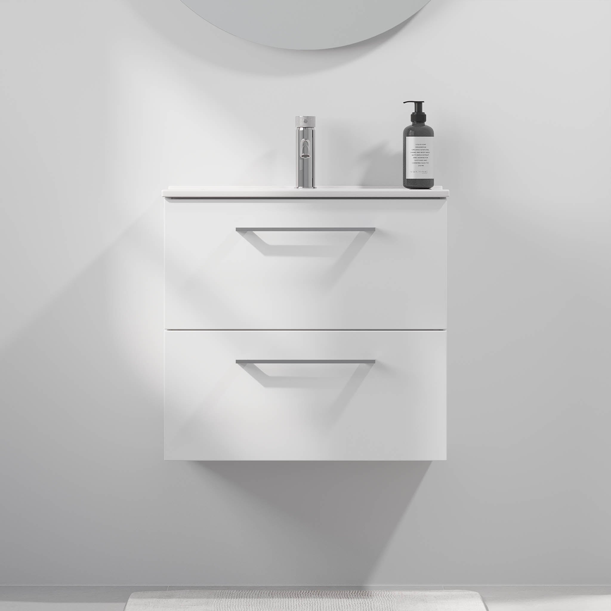 Magnor Badrumsmöbler Slimline med lådor, Mattvit
