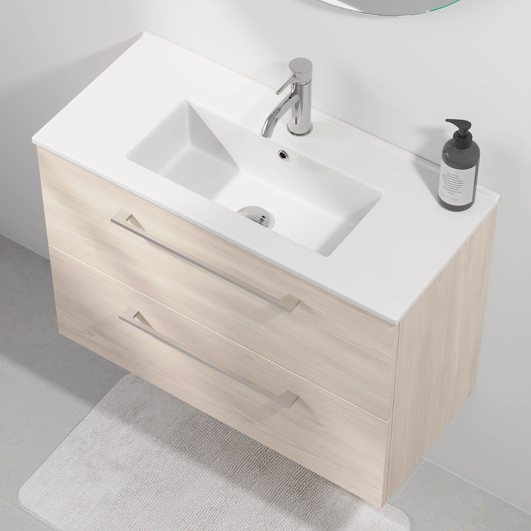 Magnor Badrumsmöbler Slimline med lådor, Ljusträ