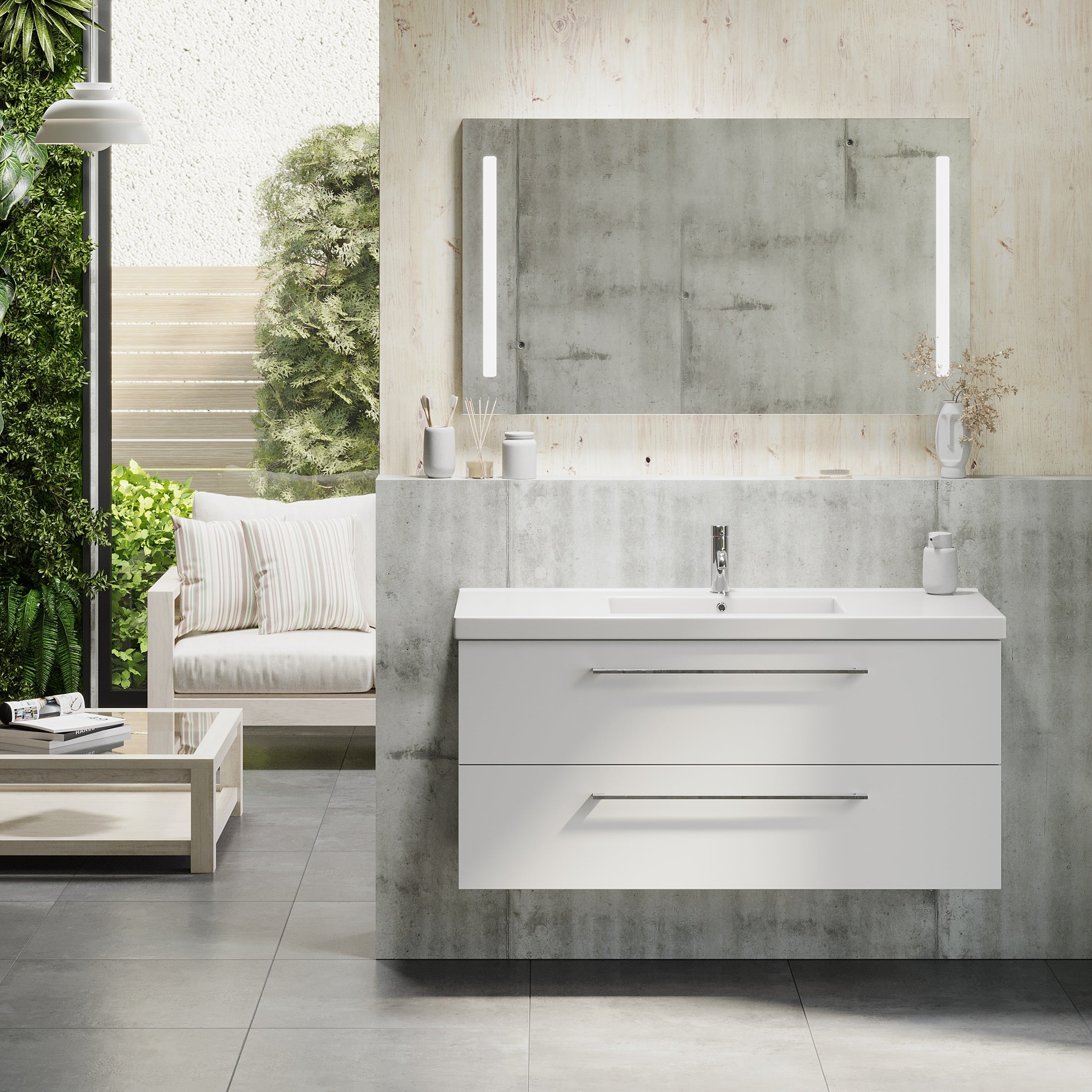 Malvik Bathroom Furniture, matt white