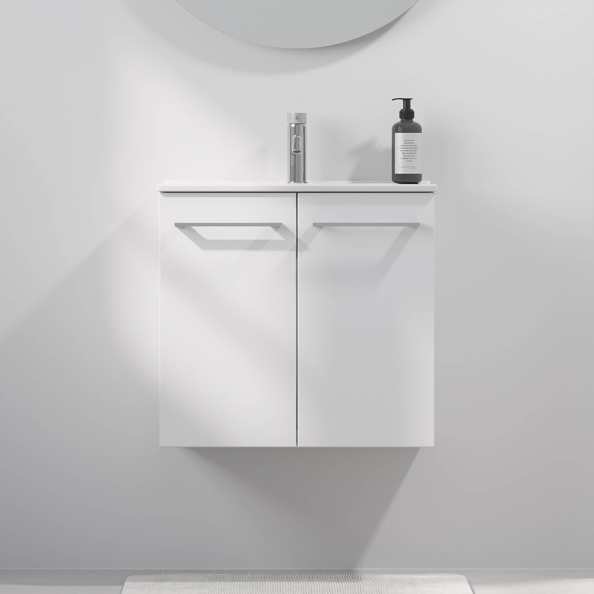 Magnor Badrumsmöbler Slimline med dörrar, Mattvit