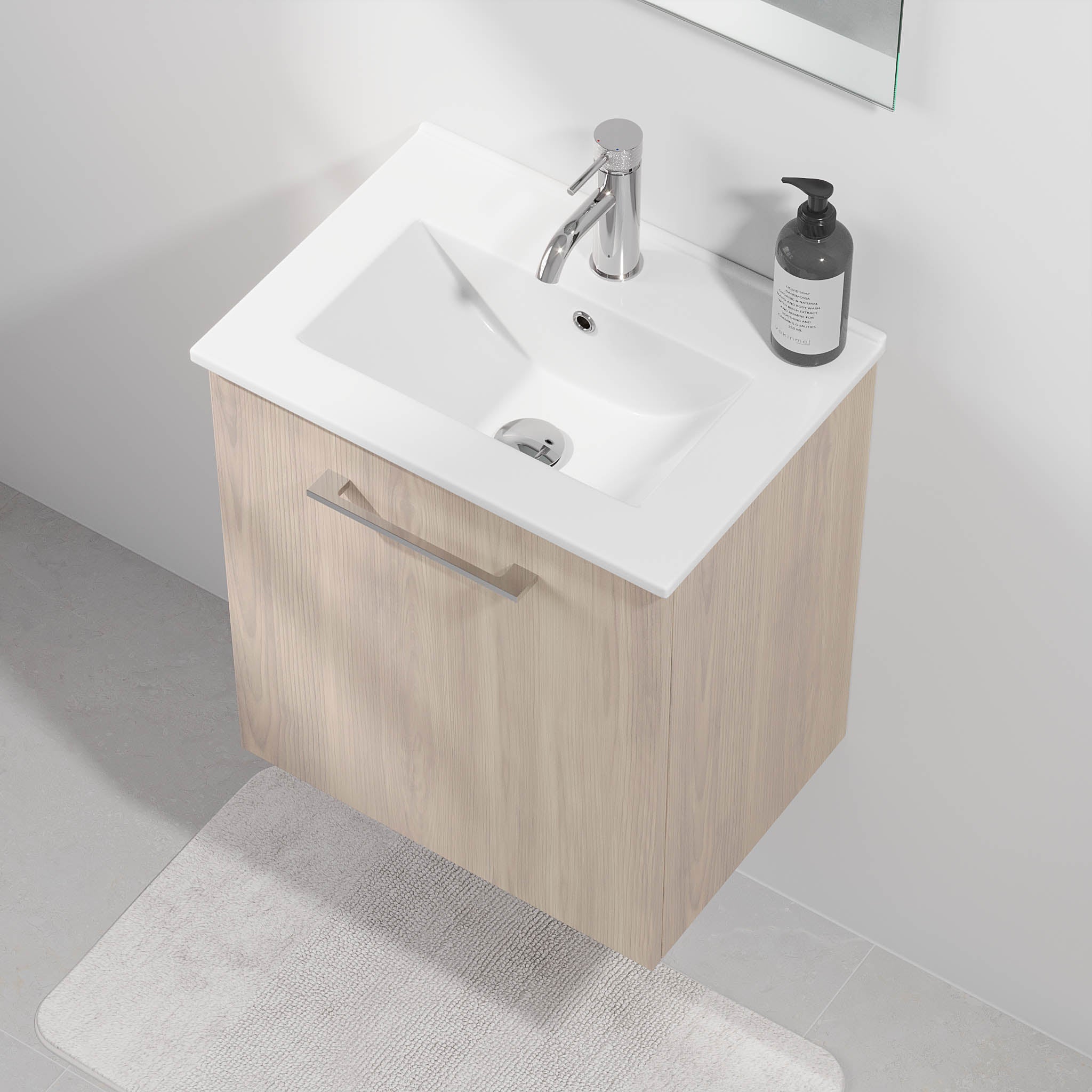 Magnor Badrumsmöbler Slimline med dörrar, Ljust trä