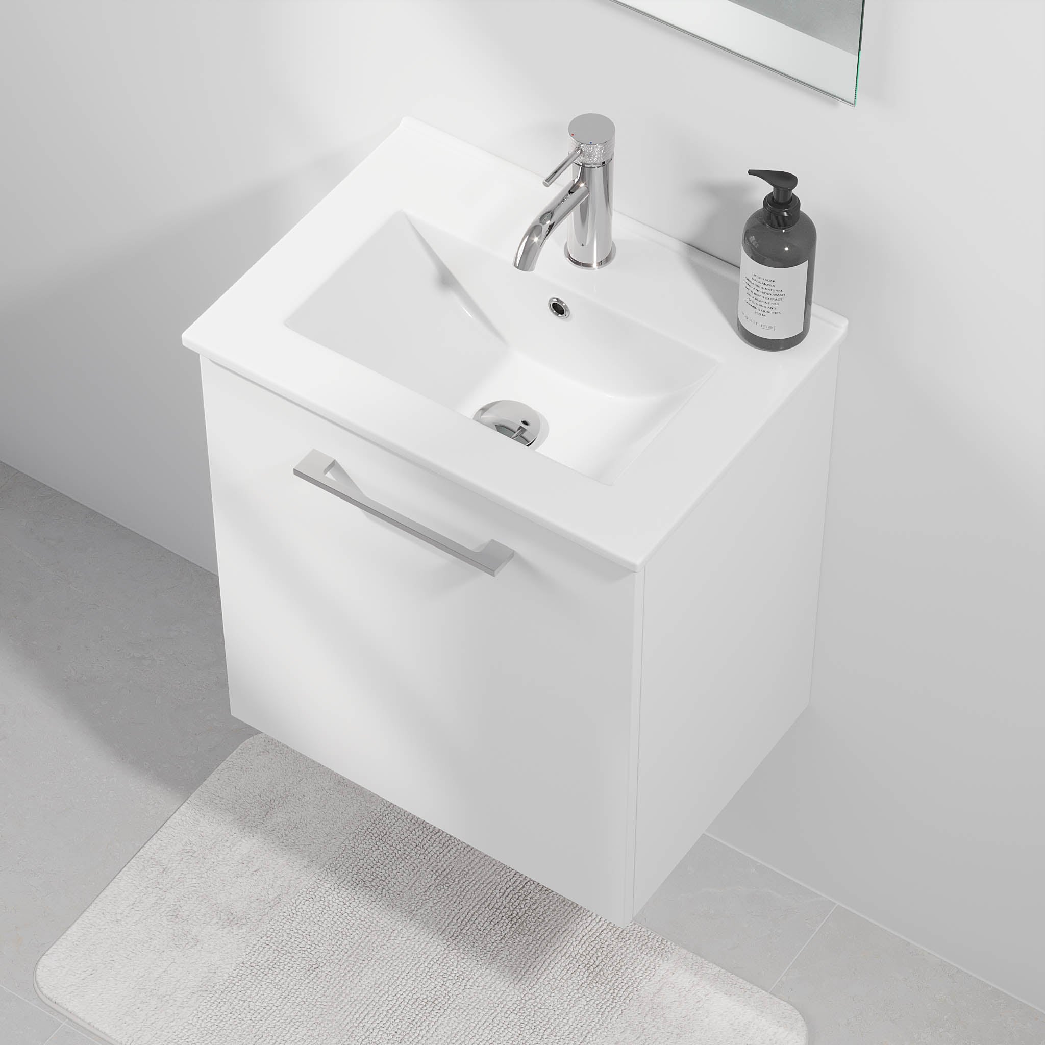 Magnor Badrumsmöbler Slimline med dörrar, Mattvit