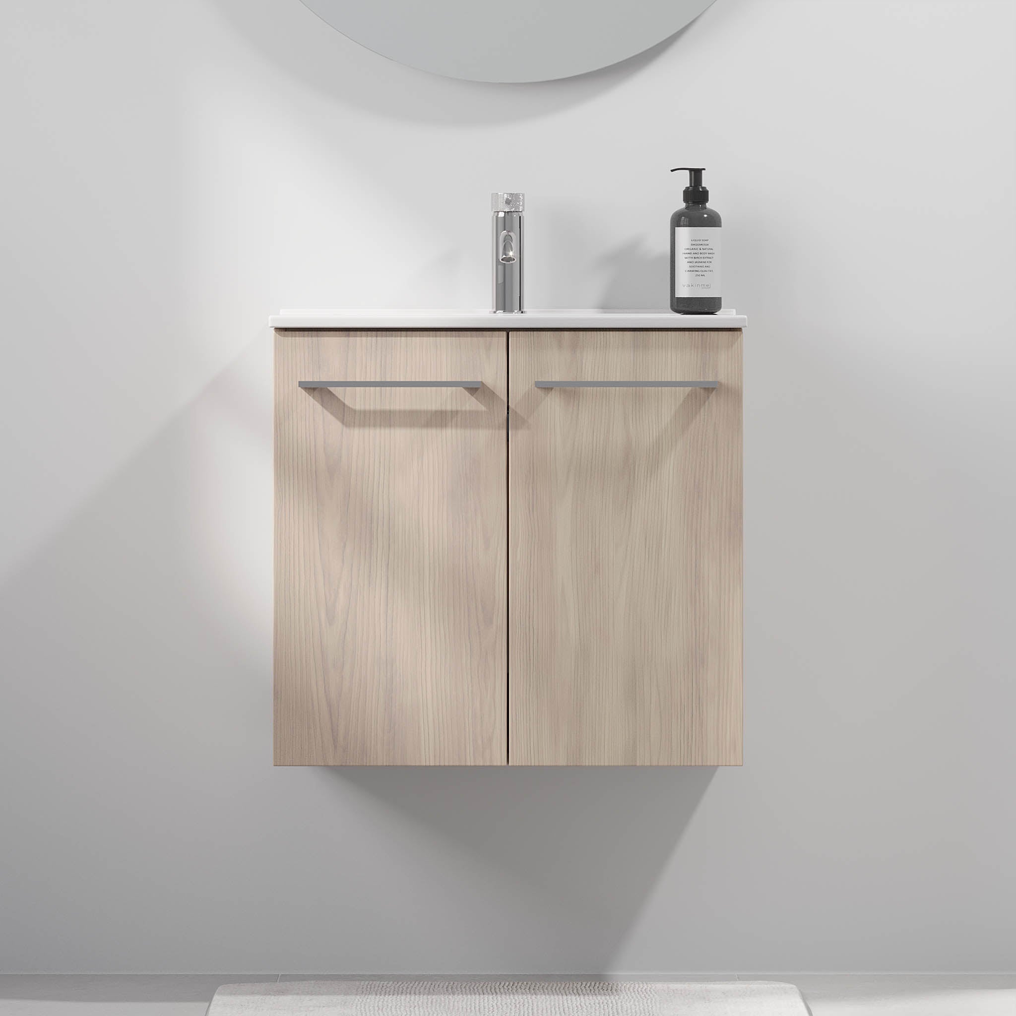 Magnor Badrumsmöbler Slimline med dörrar, Ljust trä