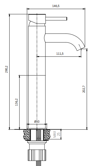 Dragør Tall Tvättställsblandare
