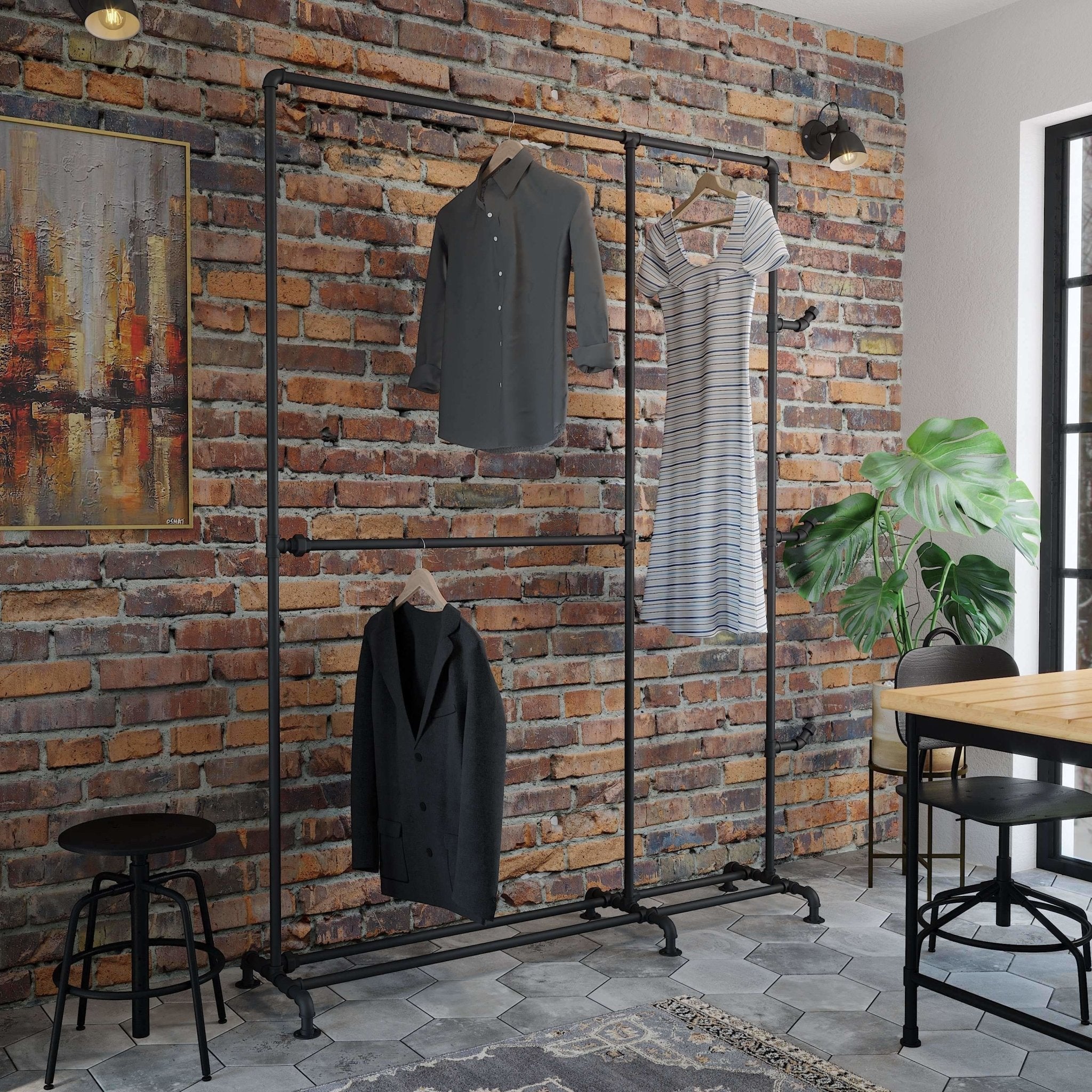 Mors, Wardrobe, Black Mat - 152 cm - MASTERSTORE - 8595677116403 - Wardrobe - 50 - 212 - 02 - 02 - 04 - 8595677116403