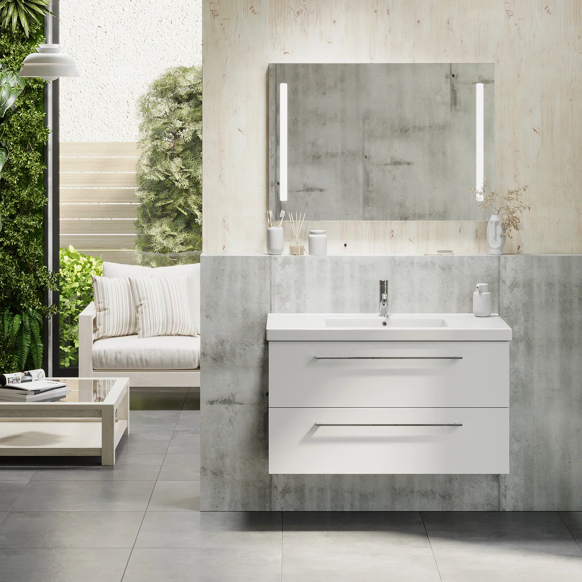 Malvik Bathroom Furniture, matt white