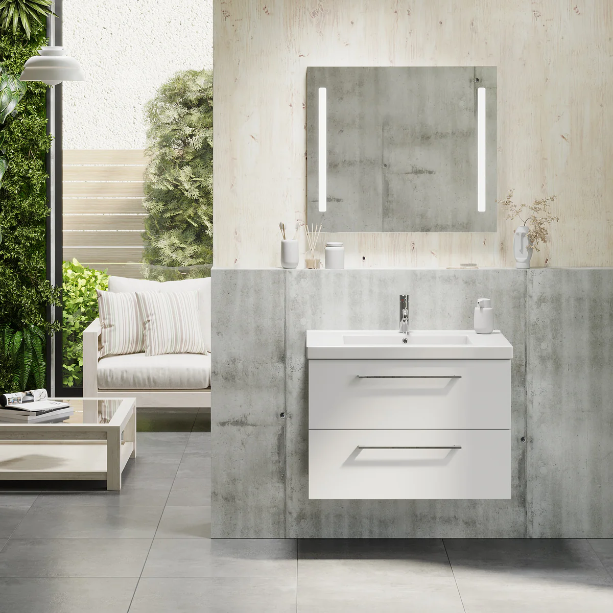 Malvik Bathroom Furniture, matt white